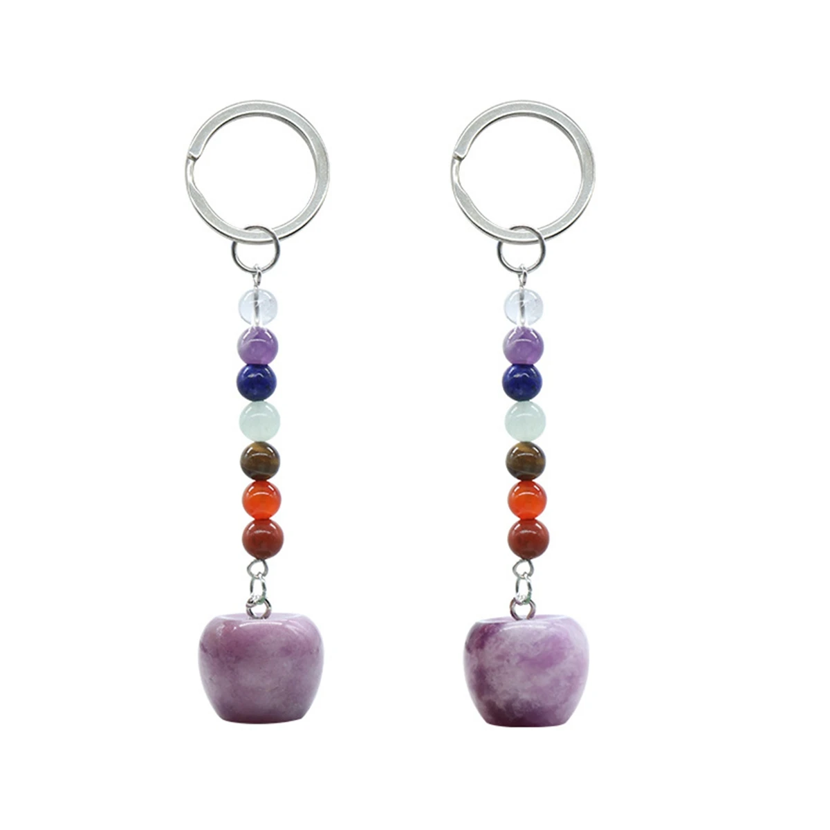 2PCS Lepidolite Apple Pendant Keychain Healing Crystals Tumbled Stone Keyring for Couple Best Friend Family
2PCS Lepidolite Apple Pendant Keychain Healing Crystals Tumbled Stone Keyring for Couple Best Friend Family