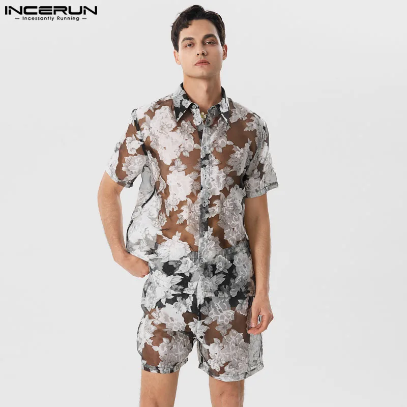 INCERUN 2023 Sexy Fashion Men Short Sleeved Shirts Shorts Sets Casual Comfortable Male See-through Printing Two-piece Sets S-5XL
INCERUN 2023 Sexy Fashion Men Short Sleeved Shirts Shorts Sets Casual Comfortable Male See-through Printing Two-piece Sets S-5XL