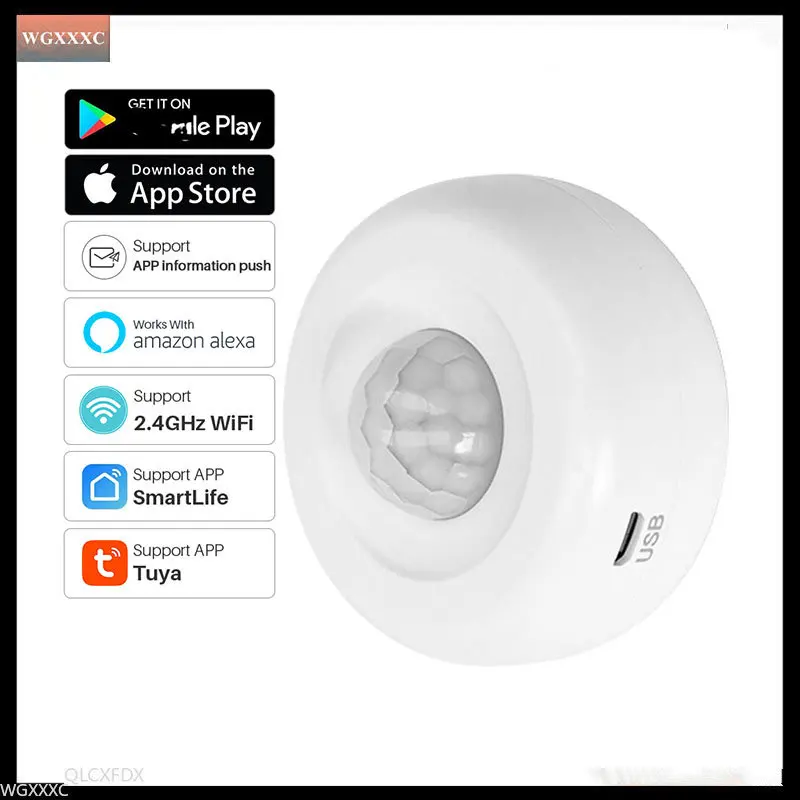 Смарт-датчик движения Tuya с Wi-Fi и ИК-датчиком движения
Смарт-датчик движения Tuya с Wi-Fi и ИК-датчиком движения