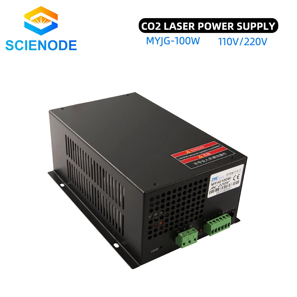

Scienode 100W CO2 Laser Power Supply 80-100W MYJG 110V 220V Power Source for CO2 Laser Engraving Cutting Machine MYJG-100W