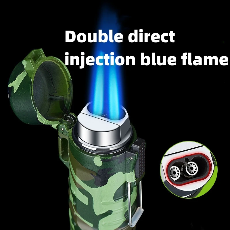 Outdoor Multifunctional Waterproof Flashlight Dual Direct Injection Blue Flame Wind Proof Portable Cigar Fire Butane Gas Lighter
Outdoor Multifunctional Waterproof Flashlight Dual Direct Injection Blue Flame Wind Proof Portable Cigar Fire Butane Gas Lighter