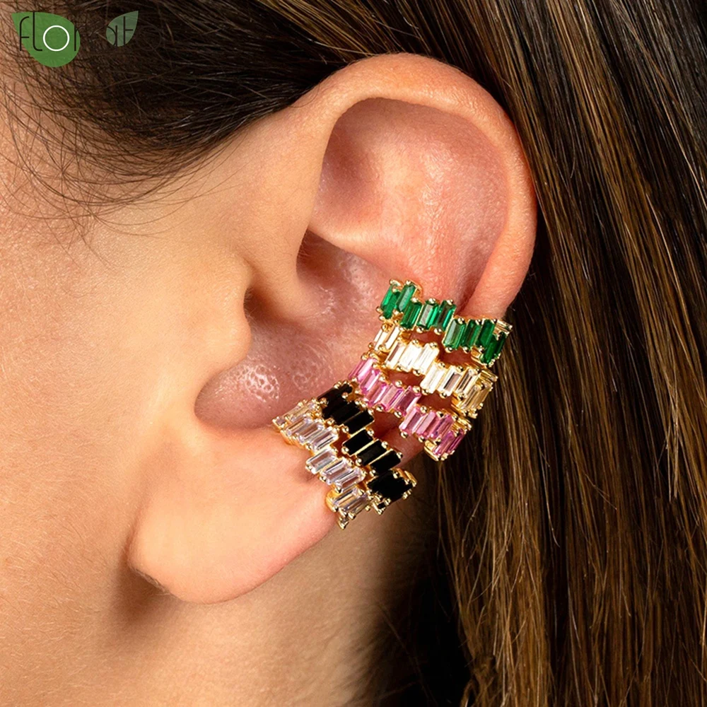 Colorful CZ Crystal Luxury Clip on Earrings for Women 18K Gold Plated 13mm Premium Non Pierced Ear Clips Party Fashion Jewelry
Colorful CZ Crystal Luxury Clip on Earrings for Women 18K Gold Plated 13mm Premium Non Pierced Ear Clips Party Fashion Jewelry