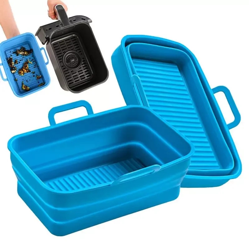 Air Fryer Silicone Liners Rectangular Air Fryer Baking Pan With Handles On Both Sides 2PCS Baking Supplies Easy Cleaning More
Air Fryer Silicone Liners Rectangular Air Fryer Baking Pan With Handles On Both Sides 2PCS Baking Supplies Easy Cleaning More