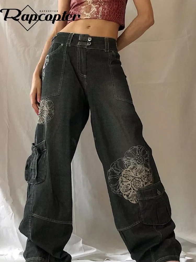 New2022 Printed Cargo Jeans Baggy Straight Pockets Pants Retro Trousers Grunge Fairycore Low Waisted Streetwear Joggers Women
New2022 Printed Cargo Jeans Baggy Straight Pockets Pants Retro Trousers Grunge Fairycore Low Waisted Streetwear Joggers Women