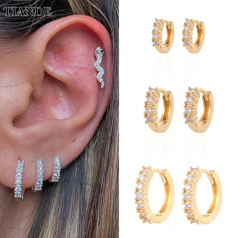 TIANDE Silver Color Gold Plated Hoop Earrings for Women CZ Zircon Piercing Round Circle Earrings 2022 Fashion Jewelry Wholesale
TIANDE Silver Color Gold Plated Hoop Earrings for Women CZ Zircon Piercing Round Circle Earrings 2022 Fashion Jewelry Wholesale