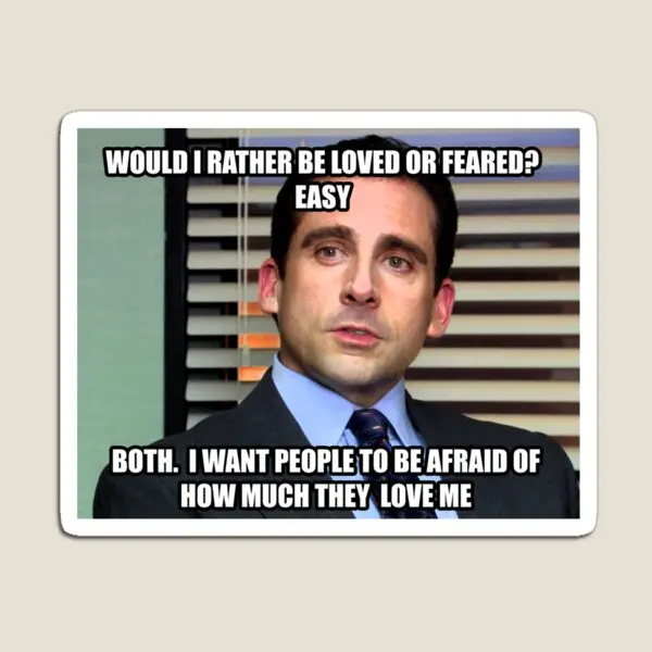 Michael Scott Would I Rather Be Loved Or Magnet Children Baby Magnetic Home for Fridge Organizer Holder Toy Refrigerator Funny 
Michael Scott Would I Rather Be Loved Or Magnet Children Baby Magnetic Home for Fridge Organizer Holder Toy Refrigerator Funny