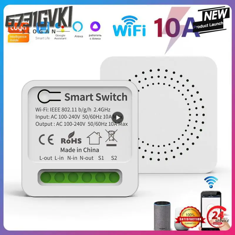 

Diy Smart Home Wifi Switches Wireless Switch Tuya 10a 16a Mini Breaker Module Works With Alexa Google Home Yandex Alice
