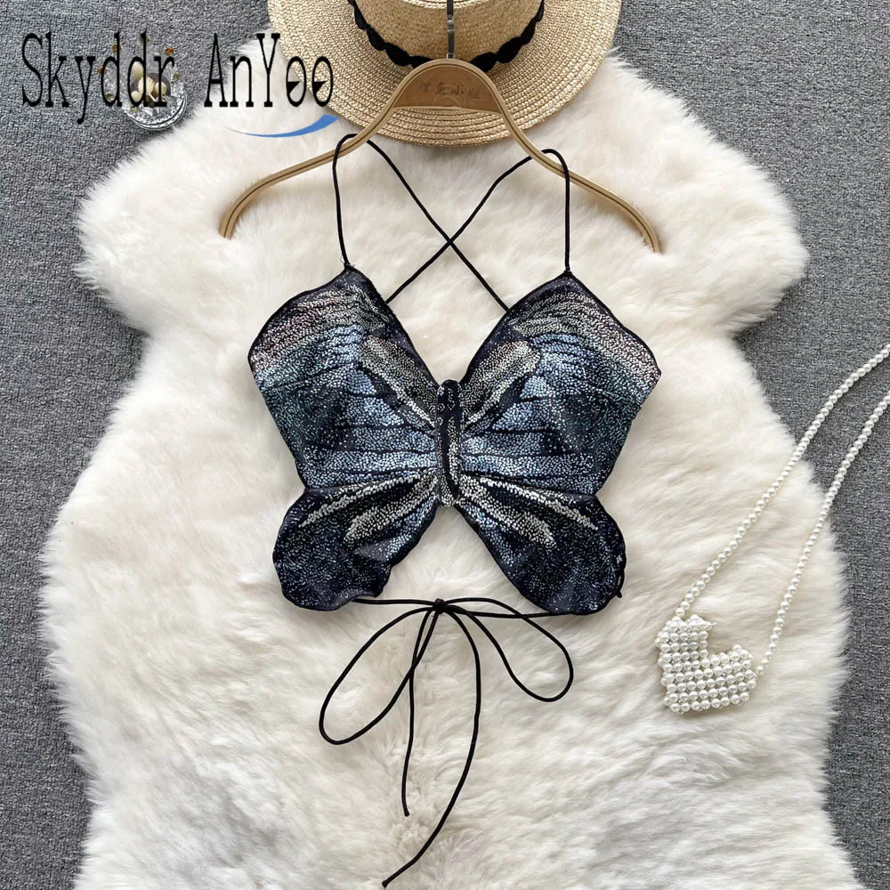 Летний сексуальный женский укороченный топ, топ с принтом бабочки, бандажный топ с открытой спиной и ремешками, модный топ-корсет в стиле Ха...
Летний сексуальный женский укороченный топ, топ с принтом бабочки, бандажный топ с открытой спиной и ремешками, модный топ-корсет в стиле Ха...