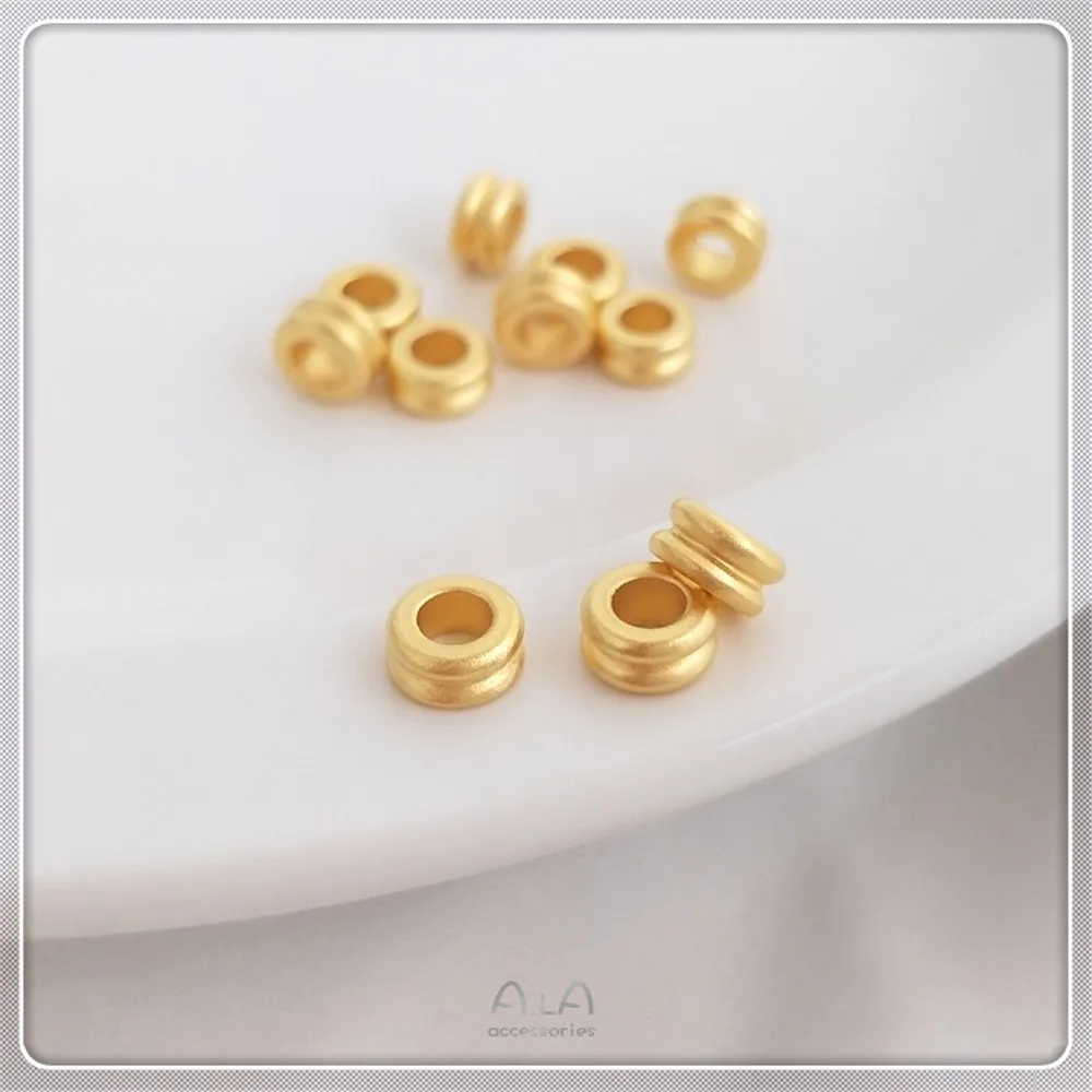 Vietnam sand gold large hole spacer beads high quality double wire wheel beads handmade diy bracelet jewelry material
Vietnam sand gold large hole spacer beads high quality double wire wheel beads handmade diy bracelet jewelry material
