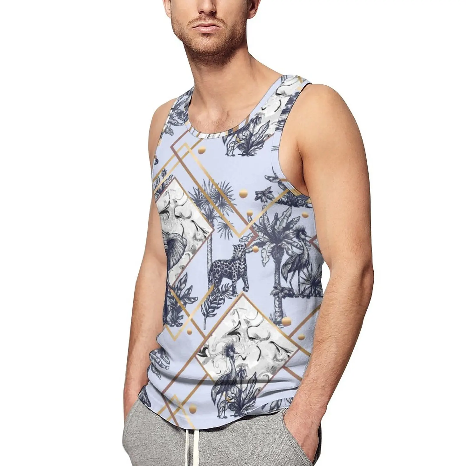 Elephant Tank Top Males Wildlife Animal Print Training Oversize Tops Summer Trendy Pattern Sleeveless Vests
Elephant Tank Top Males Wildlife Animal Print Training Oversize Tops Summer Trendy Pattern Sleeveless Vests
