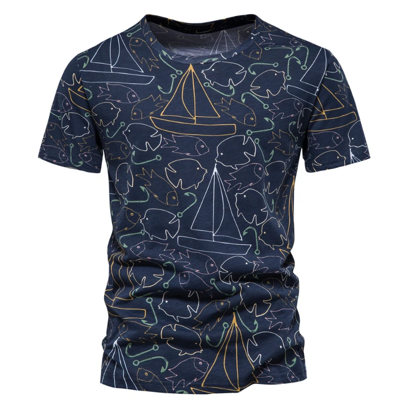Cross Border Short Sleeve Men's T-shirt 2022 Summer New Sailboat Printing Island Style Beach Flower T-shirt Men's Spot
Cross Border Short Sleeve Men's T-shirt 2022 Summer New Sailboat Printing Island Style Beach Flower T-shirt Men's Spot