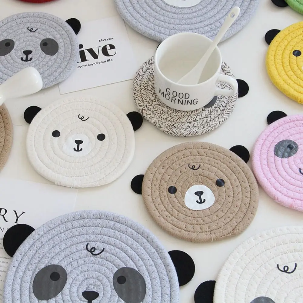 Yarn Insulation Cup Pad Woven Love Round Tableware Hand-Woven Cotton Rope Placemat Dish Mat Drinking Coasters Desktop Decoration
Yarn Insulation Cup Pad Woven Love Round Tableware Hand-Woven Cotton Rope Placemat Dish Mat Drinking Coasters Desktop Decoration