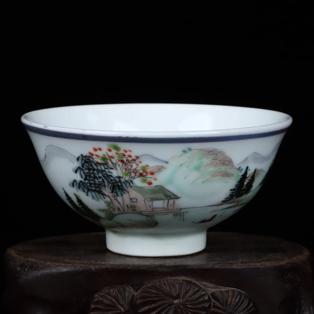 4"Chinese Folk Collection Old Porcelain pastel landscape mangrove small bowl mouth bowl worship bowl ornament Town house
4"Chinese Folk Collection Old Porcelain pastel landscape mangrove small bowl mouth bowl worship bowl ornament Town house