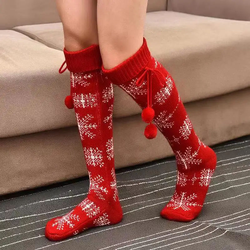 Autumn New Christmas Calf Socks Knitted Pile Socks Cotton Comfortable Personality Trend Socks Female Red Socks Knee High Socks
Autumn New Christmas Calf Socks Knitted Pile Socks Cotton Comfortable Personality Trend Socks Female Red Socks Knee High Socks