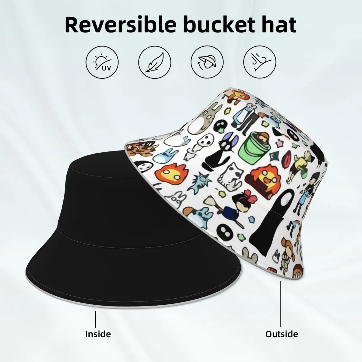 Totoro Print Bucket Hat Classic Anime Reversible Men Women Reflective Fisherman Hats Fashion Street Style Sun Hat
Totoro Print Bucket Hat Classic Anime Reversible Men Women Reflective Fisherman Hats Fashion Street Style Sun Hat
