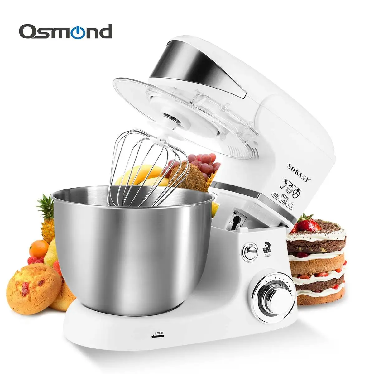 OSMOND 6 SPEED Electric Stand Mixer Automatic Cream Dough Food Batter Beater Egg Blender Whisk Kitchen Food Mixing Machine
OSMOND 6 SPEED Electric Stand Mixer Automatic Cream Dough Food Batter Beater Egg Blender Whisk Kitchen Food Mixing Machine