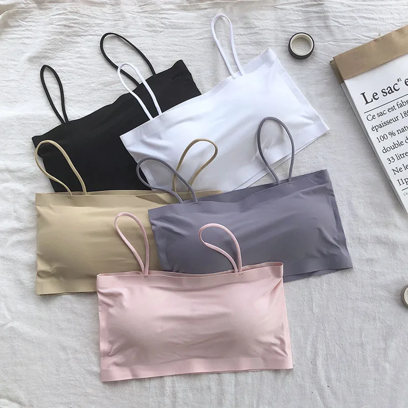 Summer Women Sling Tube Top Sexy Bra Top Breathable Chest Pad Wearing Underwear Seamless Ice Silk Breast Wrap Lingerie Female
Summer Women Sling Tube Top Sexy Bra Top Breathable Chest Pad Wearing Underwear Seamless Ice Silk Breast Wrap Lingerie Female