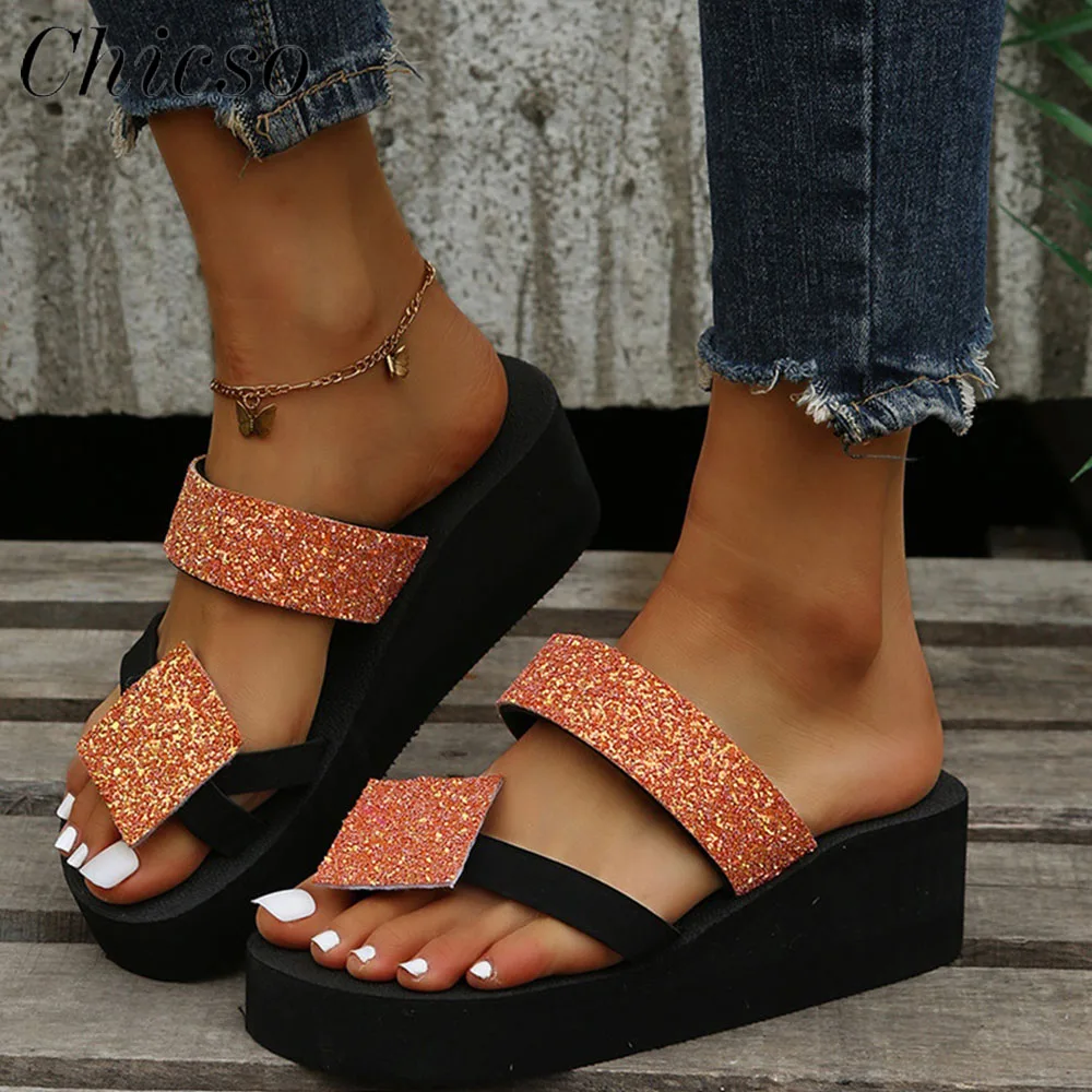 Women's Fashion Sandals 2022 Summer New Glitter Bling Ladies Clip Toe Comfy Platform Shoes 36-42 Female Beach Slippers
Women's Fashion Sandals 2022 Summer New Glitter Bling Ladies Clip Toe Comfy Platform Shoes 36-42 Female Beach Slippers