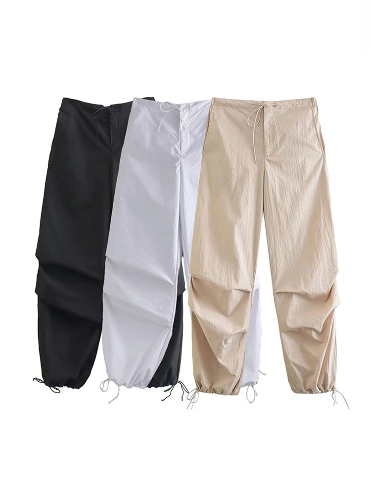 Suninbox Women Fashion Side Pockets Pleats Knee Jogging Pants Vintage High Elastic Waist with Drawstring Female Trousers Mujer
Suninbox Women Fashion Side Pockets Pleats Knee Jogging Pants Vintage High Elastic Waist with Drawstring Female Trousers Mujer