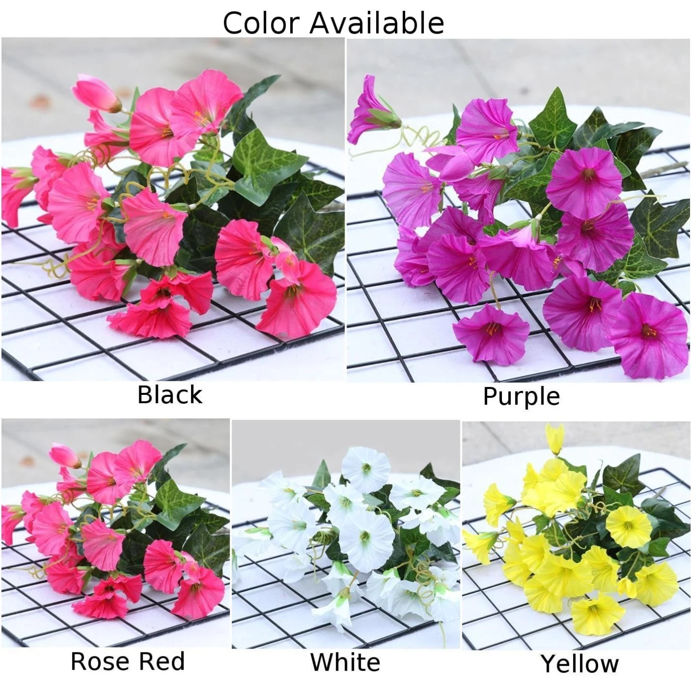 Wedding Decoration Artificial Flower Home Garden Shop Use Supplies Silk Cloth Fake Morning Glory Simulation Petunia 7 Branches
Wedding Decoration Artificial Flower Home Garden Shop Use Supplies Silk Cloth Fake Morning Glory Simulation Petunia 7 Branches