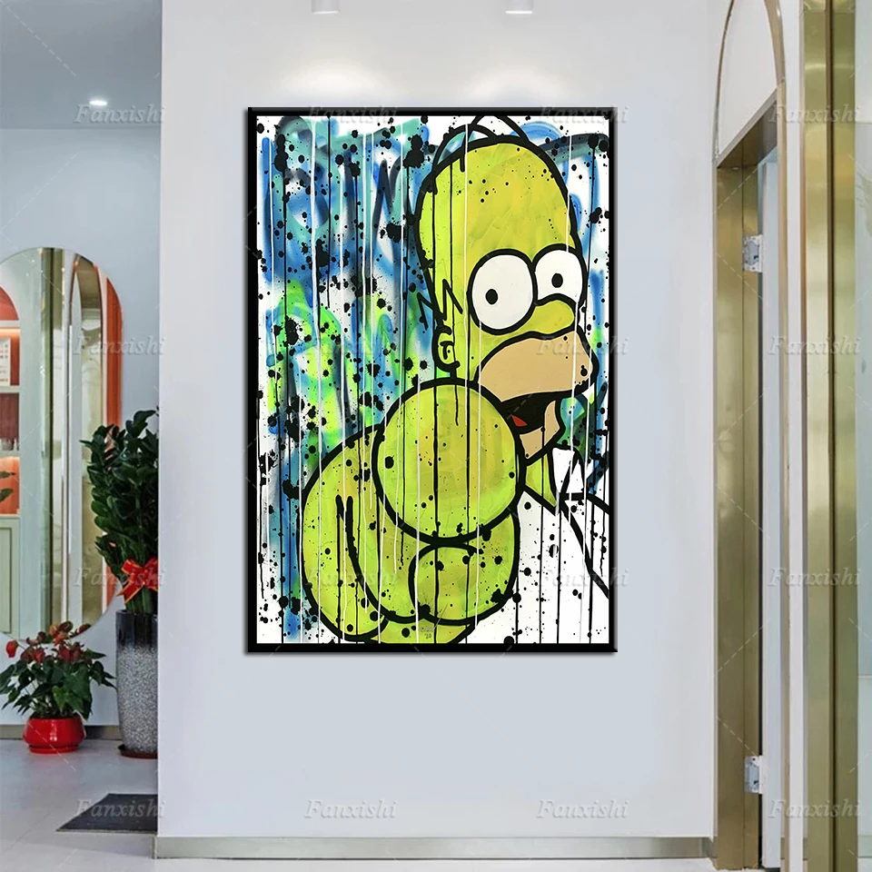 Abstract Graffiti Homer Simpson Posters Hd Wall Art Prints Modular Pictures Home Decoration Canvas Painting for Living Room
Abstract Graffiti Homer Simpson Posters Hd Wall Art Prints Modular Pictures Home Decoration Canvas Painting for Living Room