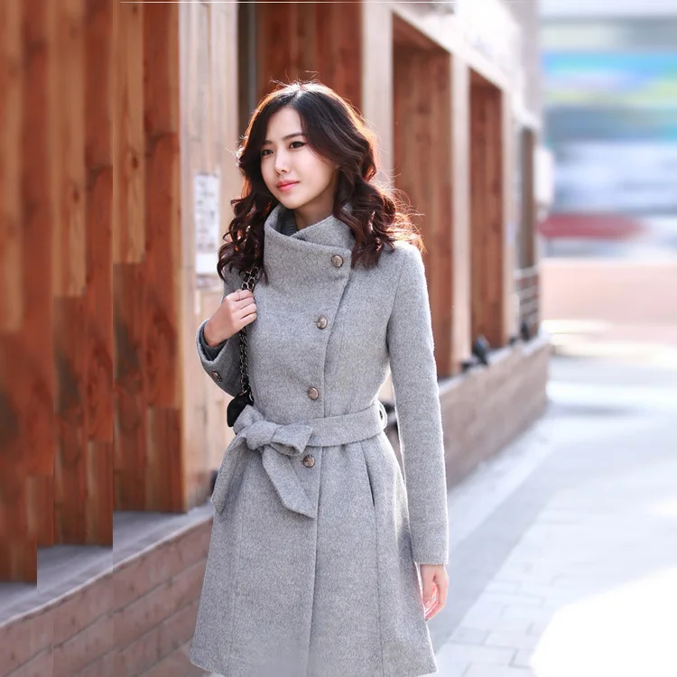 New Woolen Coat Women's Long Single Breasted Belt Woollen Coat Slim Windbreaker Women
New Woolen Coat Women's Long Single Breasted Belt Woollen Coat Slim Windbreaker Women