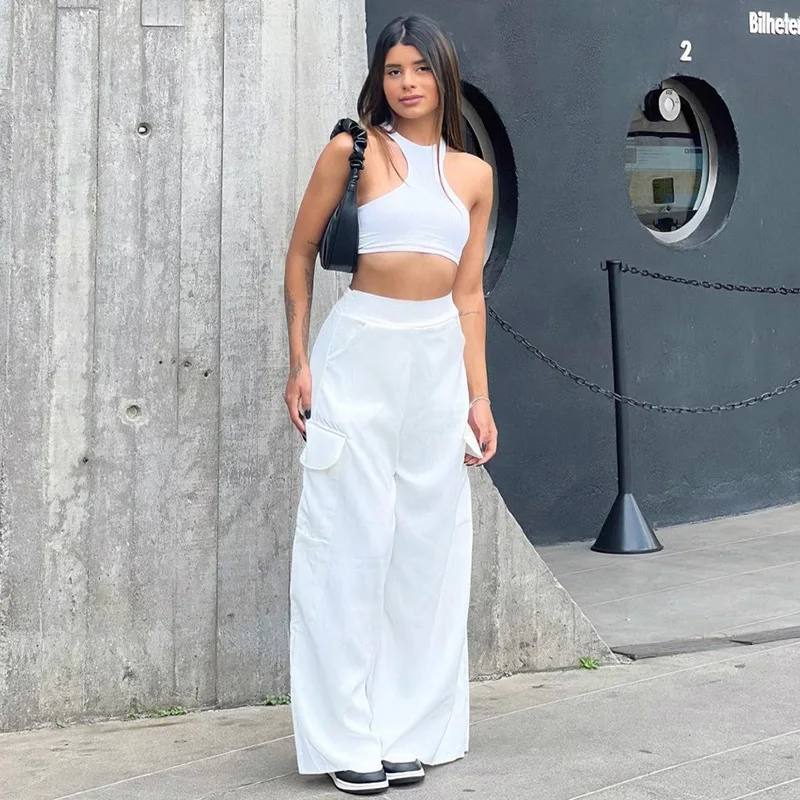 Женские винтажные брюки-карго в стиле 90-х, однотонные брюки в уличном стиле с высокой талией, женские брюки бриджи 2023
Женские винтажные брюки-карго в стиле 90-х, однотонные брюки в уличном стиле с высокой талией, женские брюки бриджи 2023