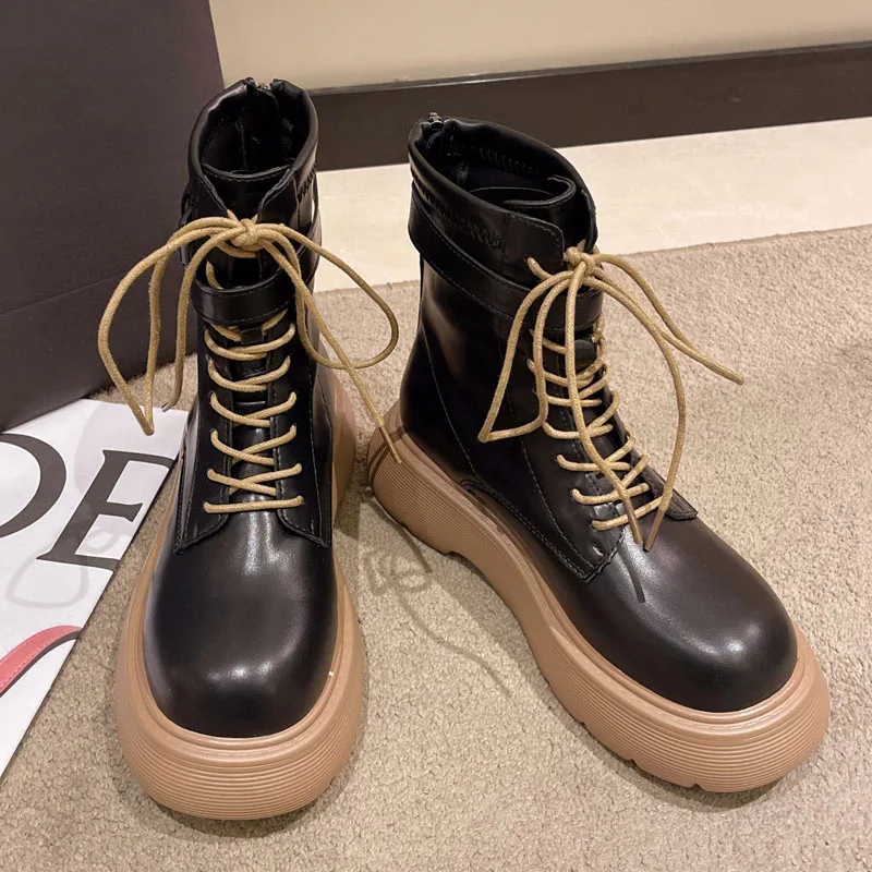 New Ankle Boots For Women Fashion Motorcycle Booties Female Chunky Buckle Shoes Casual Lacing Round Toe Women's boots 2022
New Ankle Boots For Women Fashion Motorcycle Booties Female Chunky Buckle Shoes Casual Lacing Round Toe Women's boots 2022