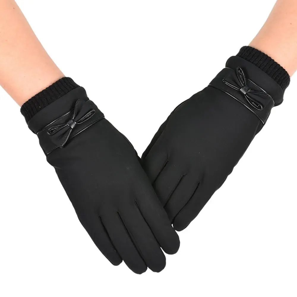 Fashion Bow Suede Mittens Autumn Winter Warm Thicken Plush Full Finger Windproof Waterproof Gloves for Women Outdoors Cycling
Fashion Bow Suede Mittens Autumn Winter Warm Thicken Plush Full Finger Windproof Waterproof Gloves for Women Outdoors Cycling