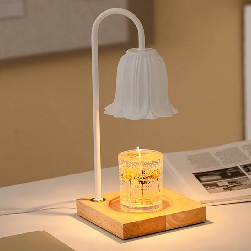 

LED Aromatherapy Candle Melting Wax Lamp Dimmable Candle Melt Warmer Night Lamp Atmosphere Bedroom Diffuser Table Lamp