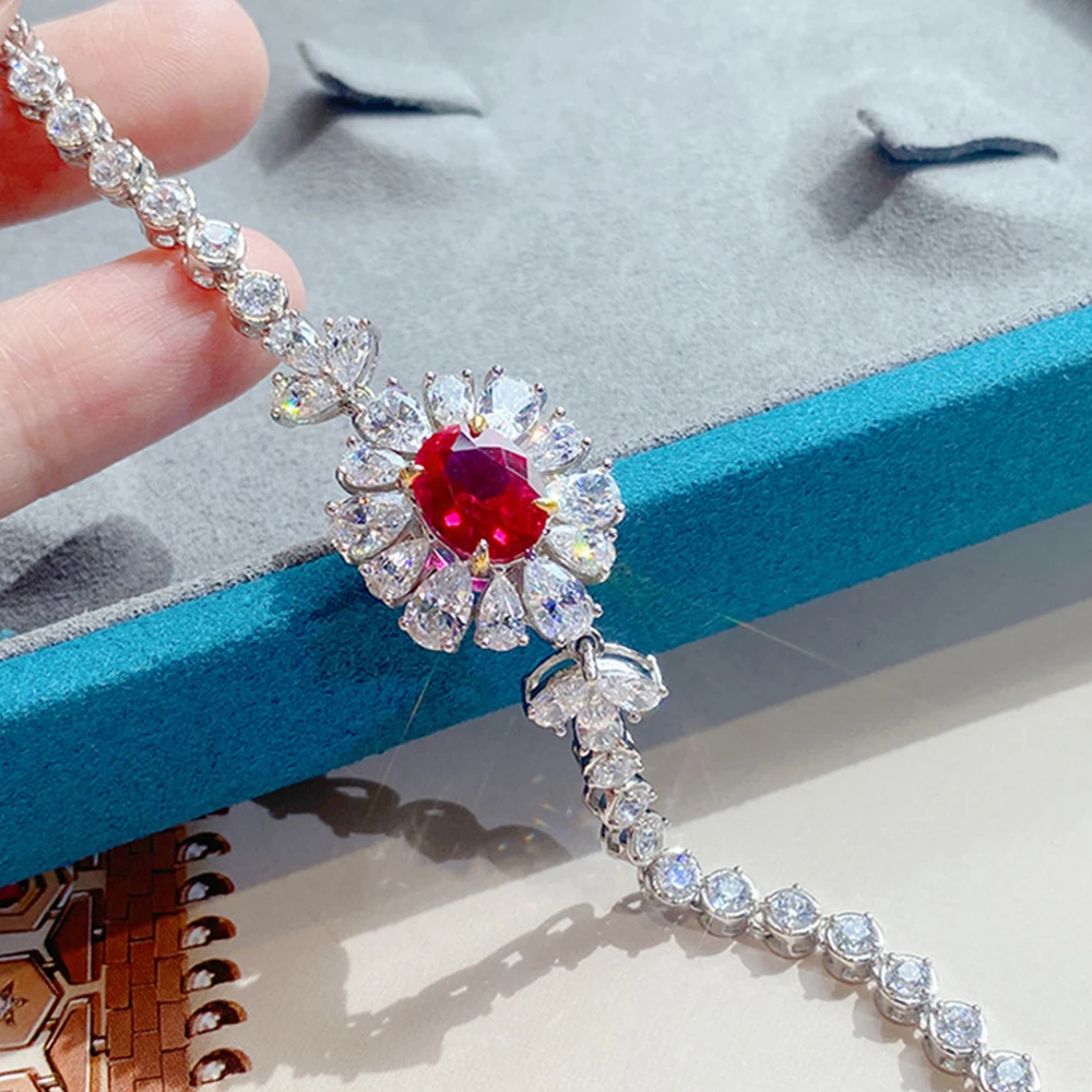 WPB Advanced Original Women's Bracelet Zircon Diamond Synthetic Ruby Bracelet Sparkling Luxury Jewelry Wedding Gift Party
WPB Advanced Original Women's Bracelet Zircon Diamond Synthetic Ruby Bracelet Sparkling Luxury Jewelry Wedding Gift Party