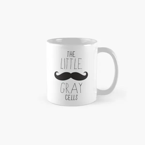 

Poirot The Little Gray Cells Classic Mug Image Tea Photo Handle Round Gifts Printed Design Cup Coffee Drinkware Picture Simple