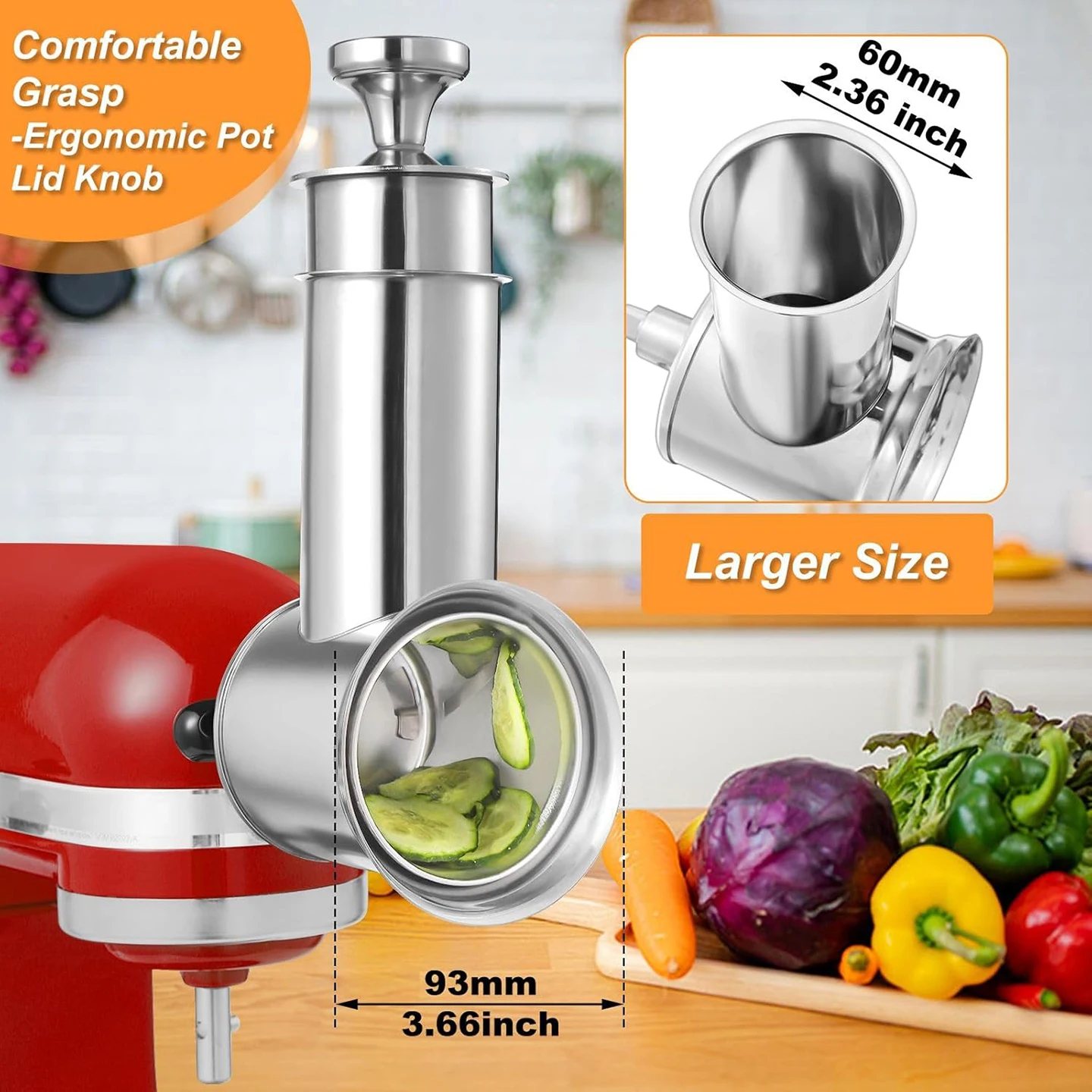 Насадка-слайсер из нержавеющей стали для миксеров KitchenAid
Насадка-слайсер из нержавеющей стали для миксеров KitchenAid