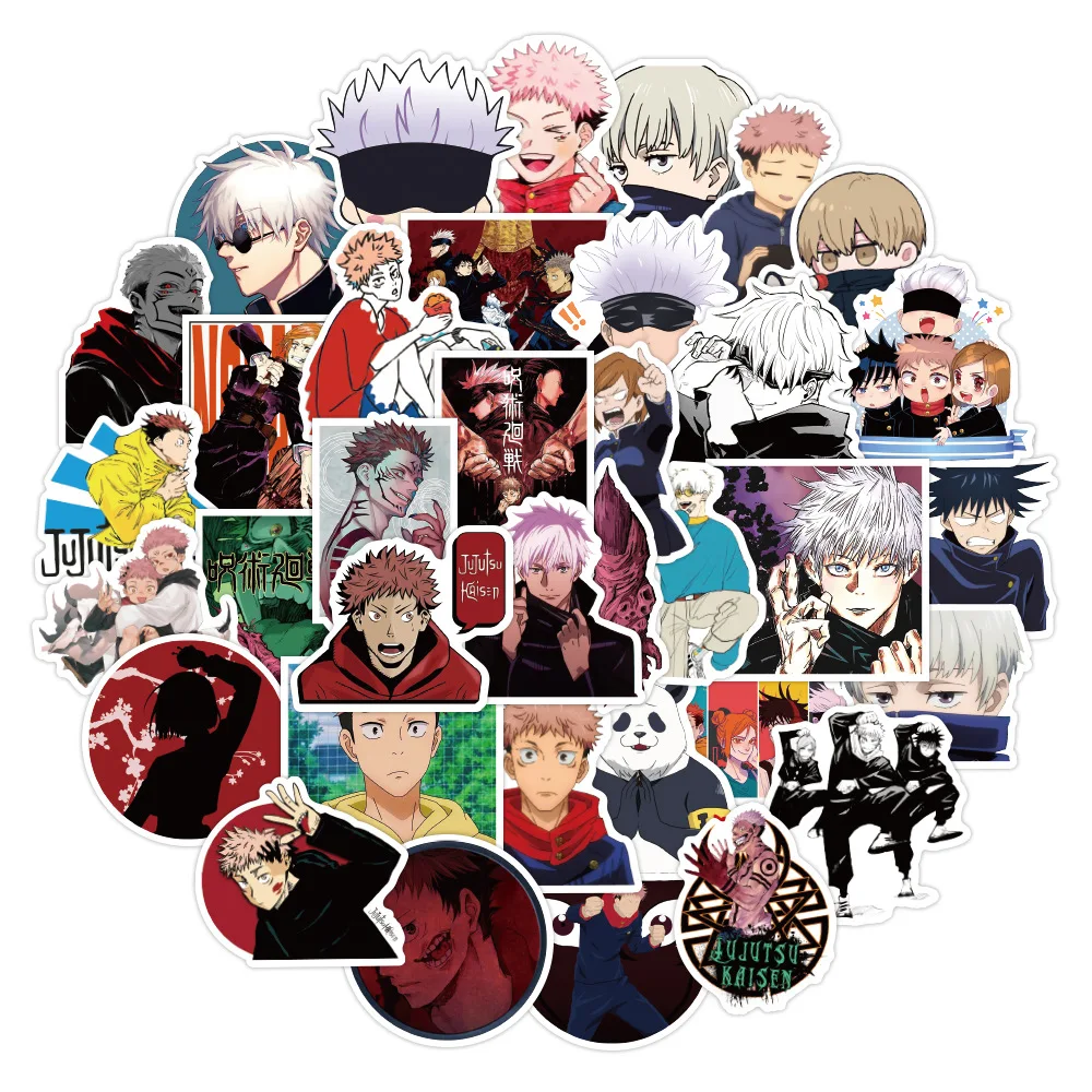 100Pcs Anime Jujutsu Kaisen Stickers Waterproof Guitar Motorcycle Skateboard Luggage Laptop Bicycle Sticker School Awards
100Pcs Anime Jujutsu Kaisen Stickers Waterproof Guitar Motorcycle Skateboard Luggage Laptop Bicycle Sticker School Awards