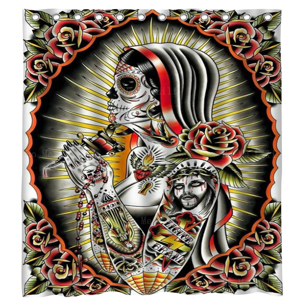 New Mexicanism Sleeve Tattoos Skull Hindu Mythology Snake American Traditional Shower Curtain By Ho Me Lili Bathroom Decor
New Mexicanism Sleeve Tattoos Skull Hindu Mythology Snake American Traditional Shower Curtain By Ho Me Lili Bathroom Decor