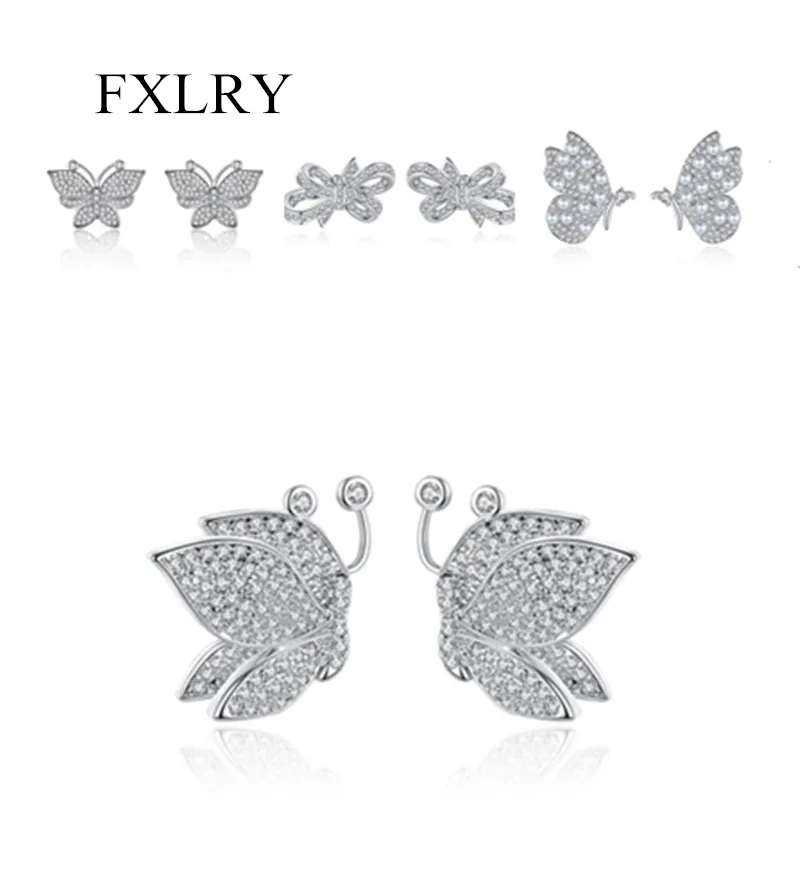 FXLRY Elegant Micro Paved Cubic Zirconia Flying Butterfly Stud Earring For Women Wedding Bridal Jewelry
FXLRY Elegant Micro Paved Cubic Zirconia Flying Butterfly Stud Earring For Women Wedding Bridal Jewelry