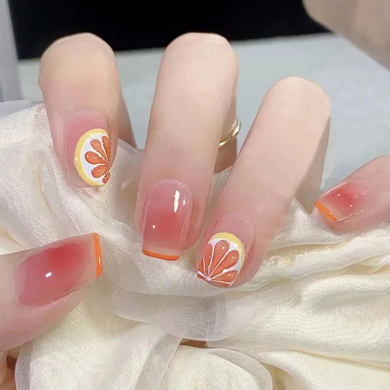 Orange Yellow Short Nail Art Nails Products Reusable Adhesive False Fake Supplies Glue Press Things Full Cover Tips Accessories
Orange Yellow Short Nail Art Nails Products Reusable Adhesive False Fake Supplies Glue Press Things Full Cover Tips Accessories