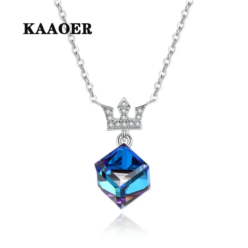 KAAOER 2022 Новинка 100% S925 Премиум синий кристалл креативная корона Конфеты Ожерелье Подвеска кулон головной убор Свадебные ювелирные изделия
KAAOER 2022 Новинка 100% S925 Премиум синий кристалл креативная корона Конфеты Ожерелье Подвеска кулон головной убор Свадебные ювелирные изделия