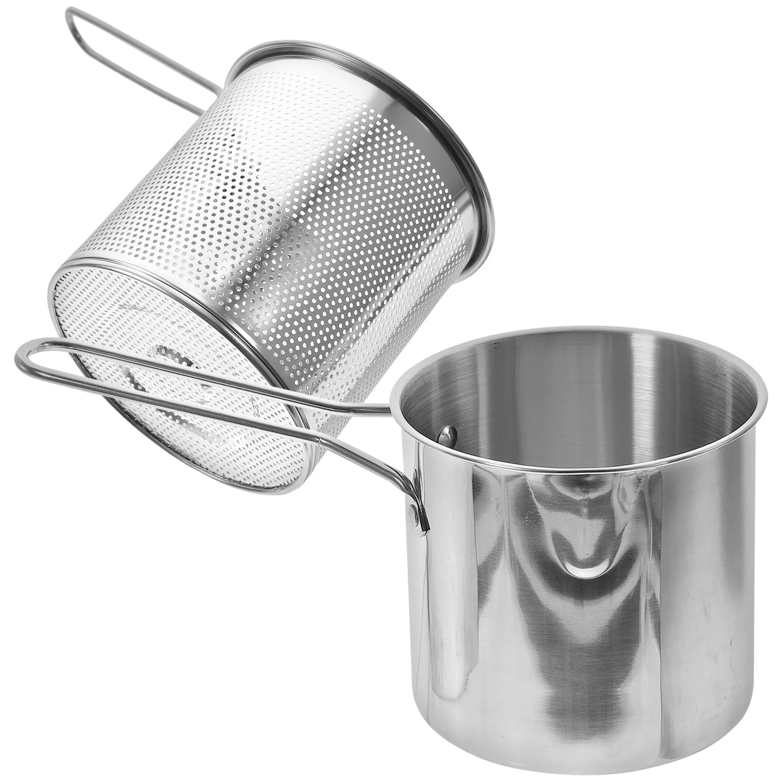 Stainless Steel Fryer Deep Frying Pan Basket Convenient Pot Portable Mini Baskets Handle Griddle
Stainless Steel Fryer Deep Frying Pan Basket Convenient Pot Portable Mini Baskets Handle Griddle