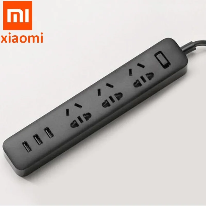 

Оригинальный электронный удлинитель питания Xiaomi, быстрая зарядка, 3 USB + 3 розетки, стандартный разъем, удлинитель интерфейса, ЕС, США, нет, Сма...