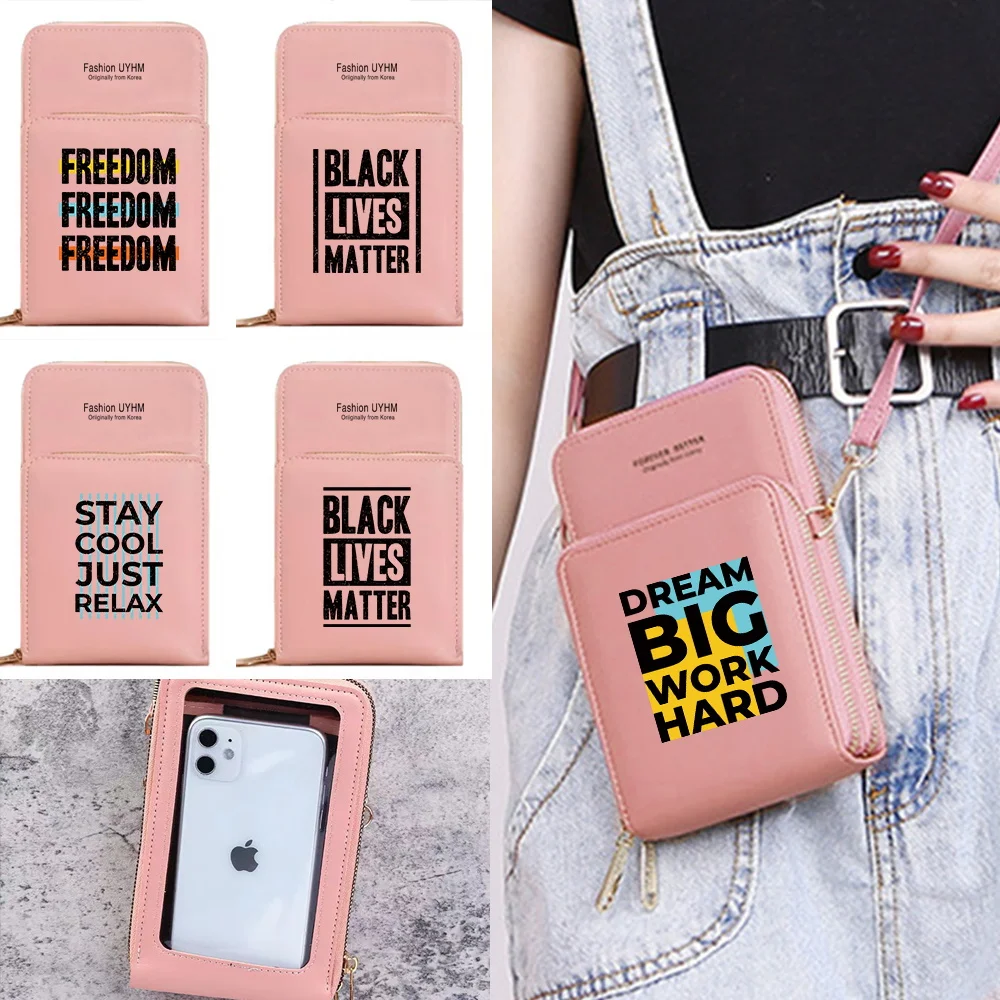 New Word Series Phone Bag for IPhone 13 12 11 Pro Max X XS Samsung Xiaomi Huawei Messenger Bag Mobile Wallet for Women Clutches
New Word Series Phone Bag for IPhone 13 12 11 Pro Max X XS Samsung Xiaomi Huawei Messenger Bag Mobile Wallet for Women Clutches