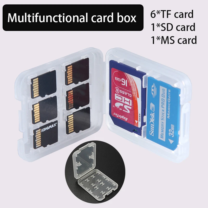 

Caja almacenamiento tarjetas para , bolsa de memoria para Micro TF/SD, 6 TF, 1 SD, 1 MS, consola de juegos Nintendo