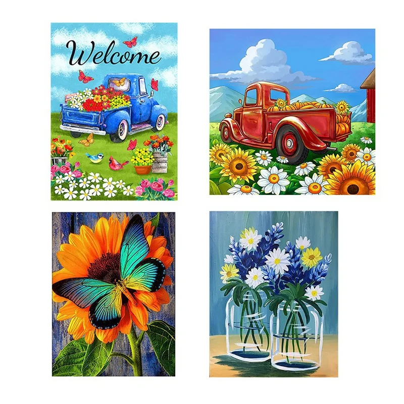BMBY-4PCS Diamond Painting Kits For Adults DIY Full Drill Round Art Diamond Art Perfect For Home Wall Decor Floral Pattern
BMBY-4PCS Diamond Painting Kits For Adults DIY Full Drill Round Art Diamond Art Perfect For Home Wall Decor Floral Pattern