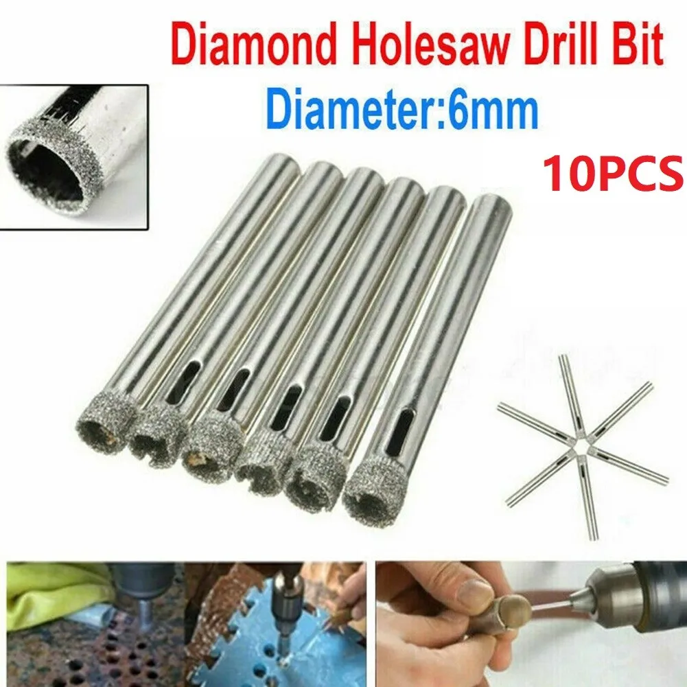 10Pcs Drill Set 6mm Diamond Tool Drill Hole Opener For Glass Tile Ceramic Marble Drill Bit Hole Cutter Cutting Machine Drill
10Pcs Drill Set 6mm Diamond Tool Drill Hole Opener For Glass Tile Ceramic Marble Drill Bit Hole Cutter Cutting Machine Drill