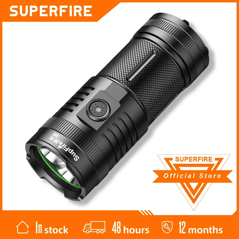 SUPERFIRE M6/S светодиодный фонарик, ультраярфонарь фонарик 45 Вт/36 Вт, фитиль типа C, перезаряжаемый многофункциональный фонарик, аккумулятор 18650, 4...
SUPERFIRE M6/S светодиодный фонарик, ультраярфонарь фонарик 45 Вт/36 Вт, фитиль типа C, перезаряжаемый многофункциональный фонарик, аккумулятор 18650, 4...