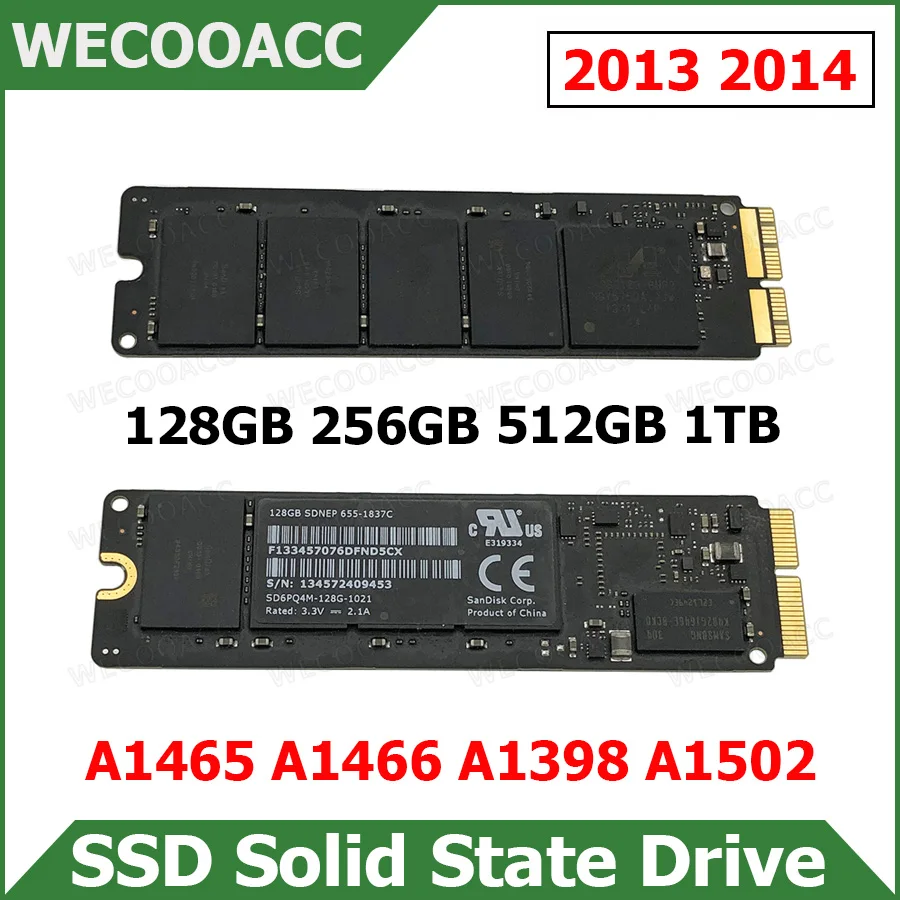 Оригинальный твердотельный накопитель 128 ГБ 256 ГБ 512 ГБ ТБ SSD для Macbook Pro Retina A1398 A1502 Air A14665 A1466 Mid / Late 2013 2014
Оригинальный твердотельный накопитель 128 ГБ 256 ГБ 512 ГБ ТБ SSD для Macbook Pro Retina A1398 A1502 Air A14665 A1466 Mid / Late 2013 2014