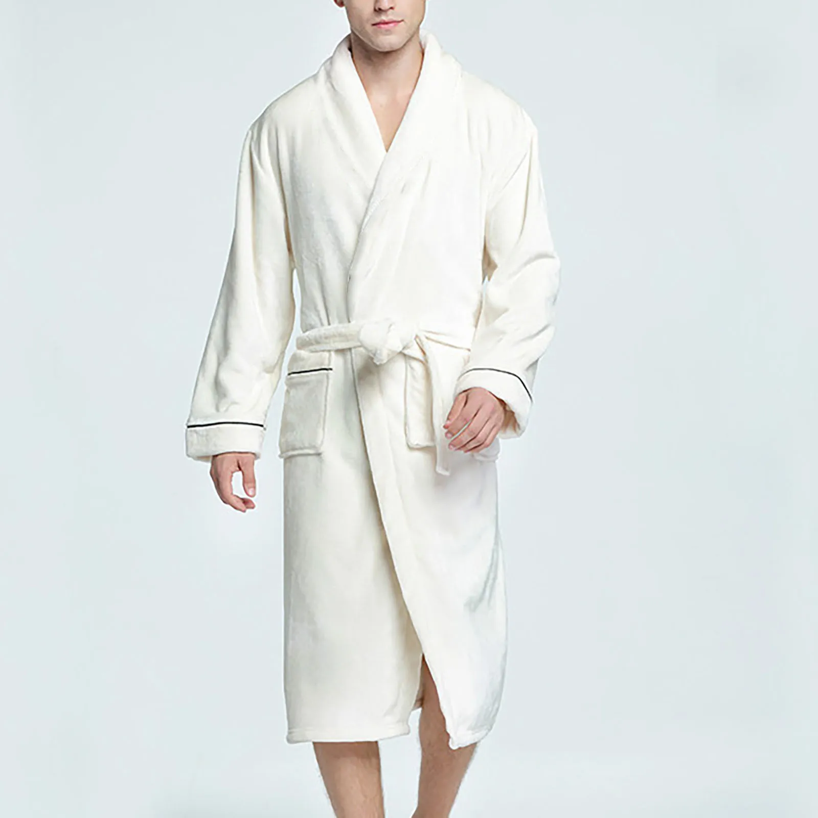 Men's Winter Lengthened h Shawl Bathrobe Home Clothes Long Sleeved Robe Coat Baggy Shirts Women Sheer Women Top 
Men's Winter Lengthened h Shawl Bathrobe Home Clothes Long Sleeved Robe Coat Baggy Shirts Women Sheer Women Top