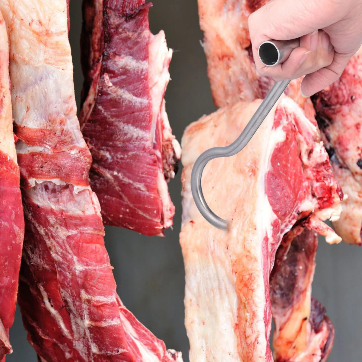 Hooks Meat Hook Hanging Stainless Steel T Butcher Processing Shaped Butchering Bacon Bbq Pot Roast Duck Boning Kit Shop Grill
Hooks Meat Hook Hanging Stainless Steel T Butcher Processing Shaped Butchering Bacon Bbq Pot Roast Duck Boning Kit Shop Grill