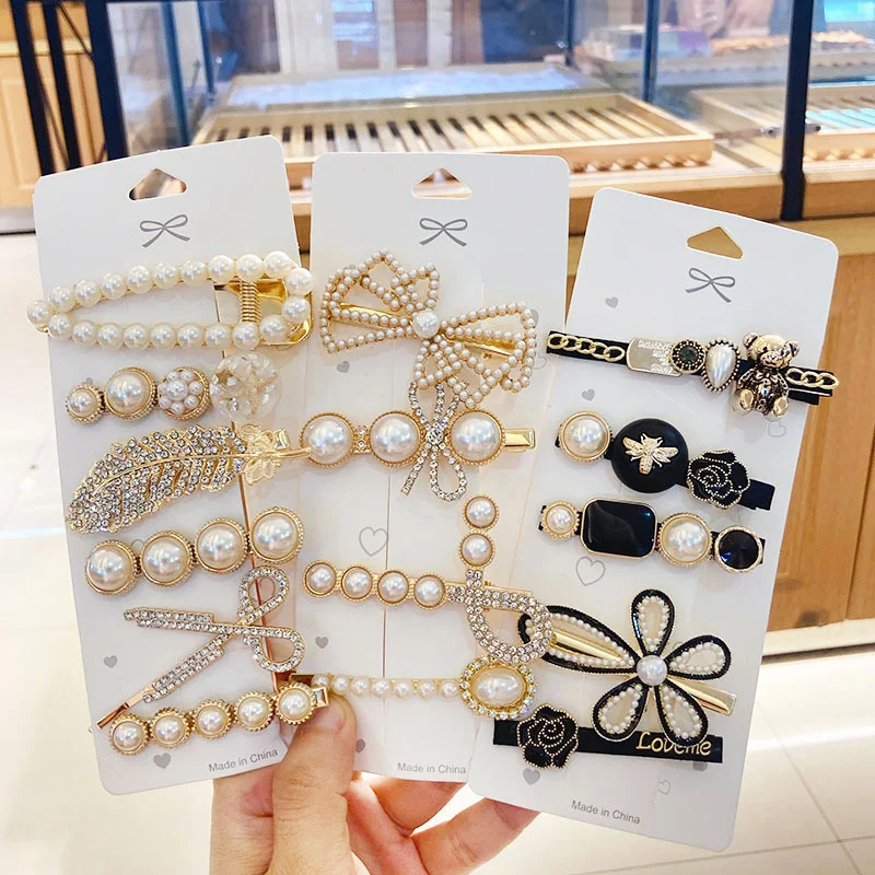 1Set Handmade Pearls Hair Clips Pin for Women Fashion Geometric Flower Barrettes Headwear Girls Sweet Hairpins Hair Accessories
1Set Handmade Pearls Hair Clips Pin for Women Fashion Geometric Flower Barrettes Headwear Girls Sweet Hairpins Hair Accessories