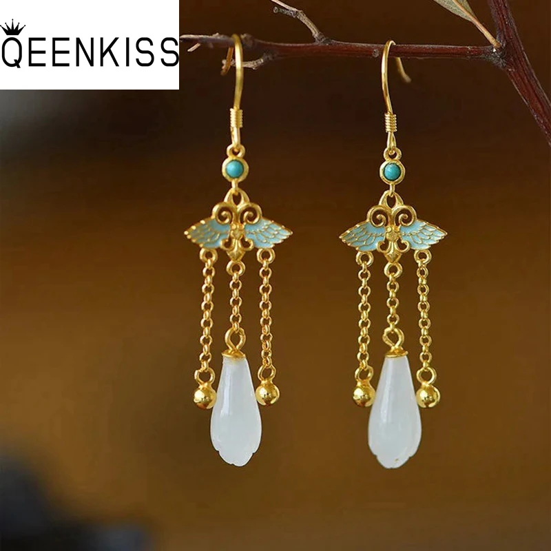 QEENKISS EG5143 Fine Jewelry Wholesale Fashion Woman Bride Mother Birthday Wedding Gift Flowers Tassel 24KT Gold Drop Earrings
QEENKISS EG5143 Fine Jewelry Wholesale Fashion Woman Bride Mother Birthday Wedding Gift Flowers Tassel 24KT Gold Drop Earrings